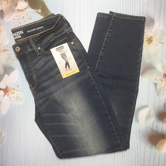 NWT Levi’s Denizen Modern Skinny Jeans 2 3 Short - Picture 3 of 13